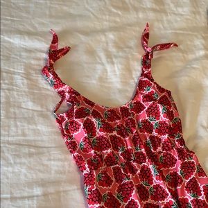 Raspberry print one piece